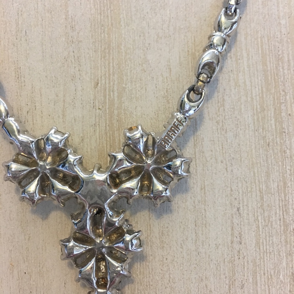 Vintage Rhinestone Necklace- Signed Bogoff - image 3